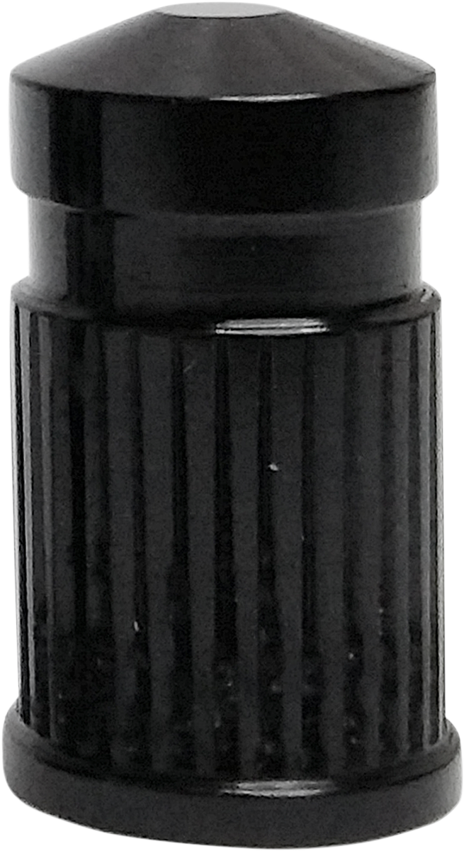 AVON GRIPS Valve Stem Cap - Round - Black Anodized SVC-307-ANO