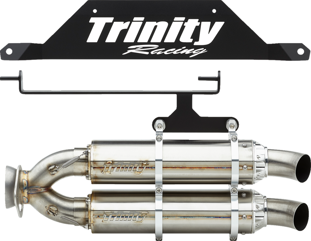 TR-4182S TRINITY RACING Slip-On Muffler - Stainless Steel RZR Pro R  2022-2025