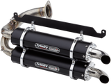 TRINITY RACING Stage 5 Slip-On Dual Muffler - Black  2019-2024 Honda Talon 2 and 4 seat  TR-4169S-BK