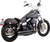 VANCE & HINES Big Shots Staggered Exhaust System - Black 47338