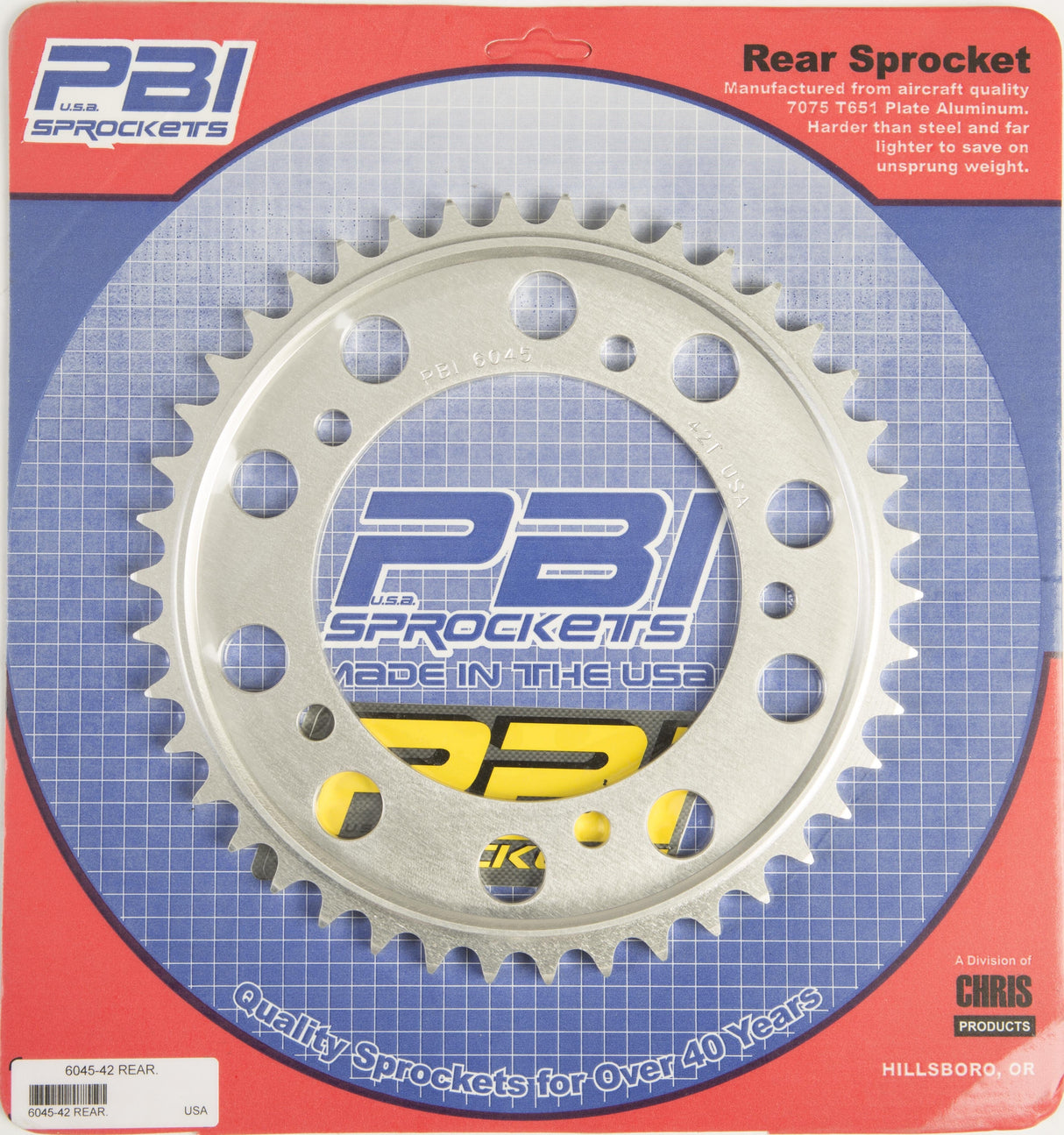 PBIRear Sprocket Aluminum 42t-525 Suz6045-42-4