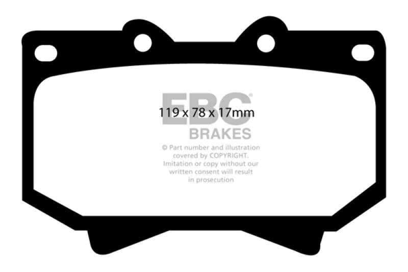 EBC 98-07 Lexus LX470 4.7 Yellowstuff Front Brake Pads DP41319R