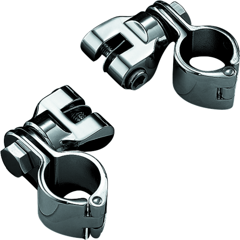 Kuryakyn Peg Mounts With 1-1/4in Magnum Quick Clamps Chrome (Pair) 7944