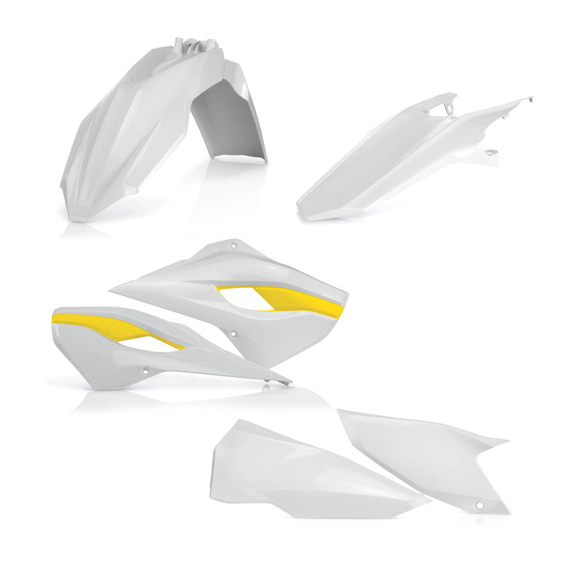 Acerbis 15-16 HusqvarnaTE125-300/ FE250-501 Plastic Kit - White/Yellow Original 15 2403074891