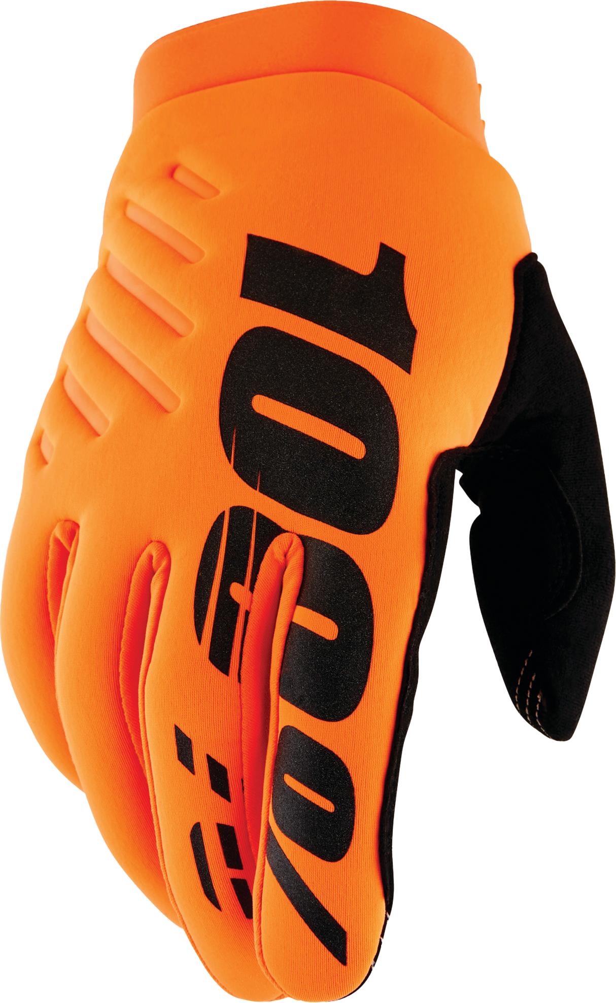 100% Brisker Youth Gloves Fluo Orange/Black Md 10004-00005