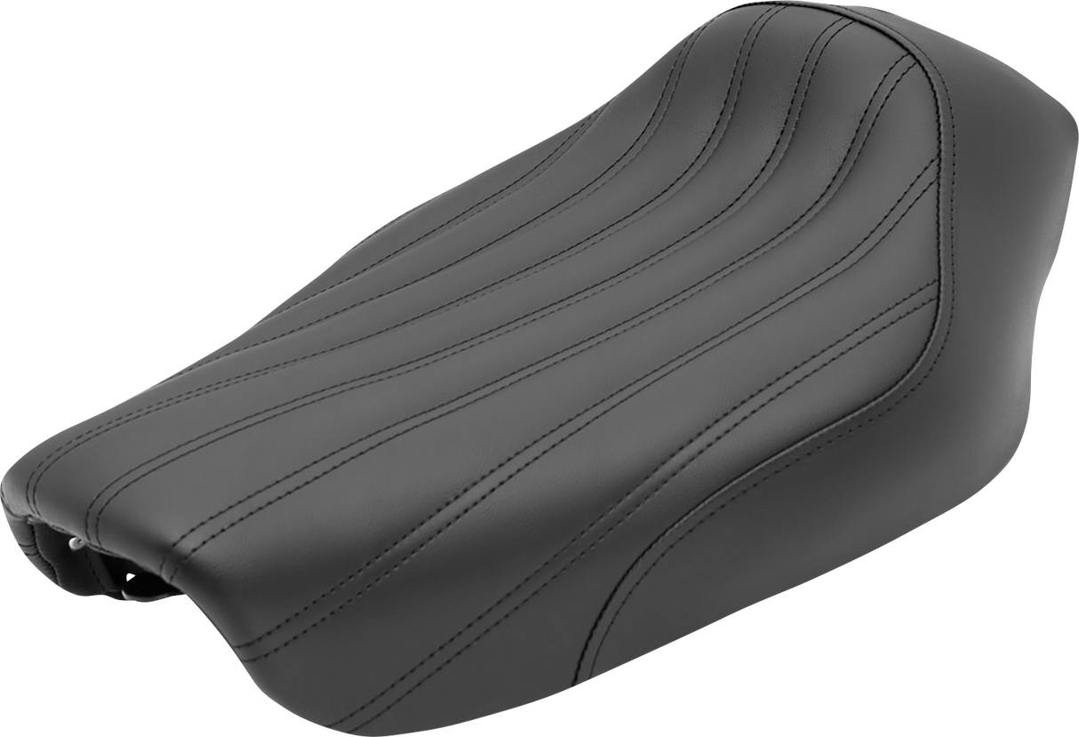 SADDLEMEN Knuckle Solo Seat - Ribbed - Black - FXD '04-'05 804-04-0023