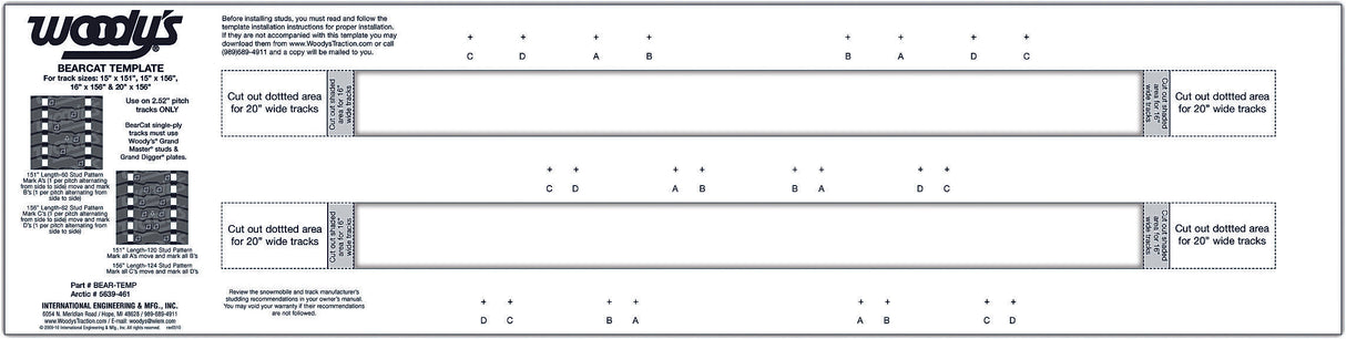 WOODYS Studding Template Bearcat BEAR-TEMP