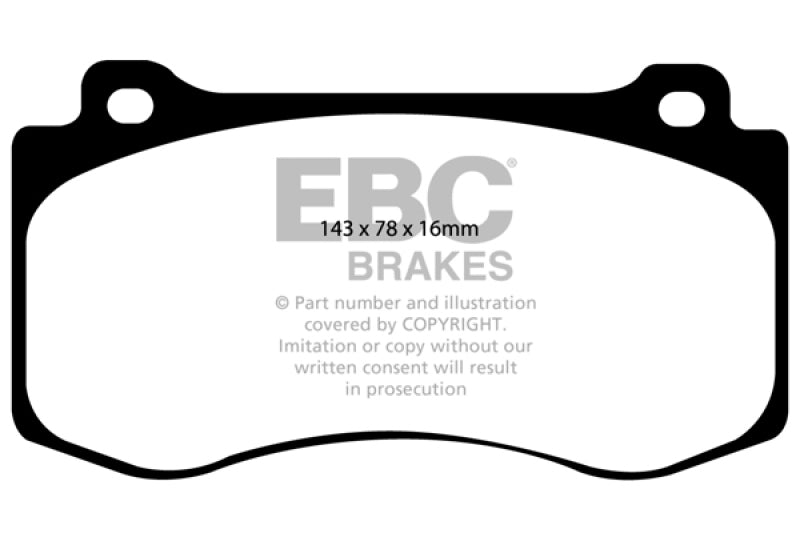 EBC 05-10 Chrysler 300C 6.1 SRT8 Redstuff Front Brake Pads DP31764C