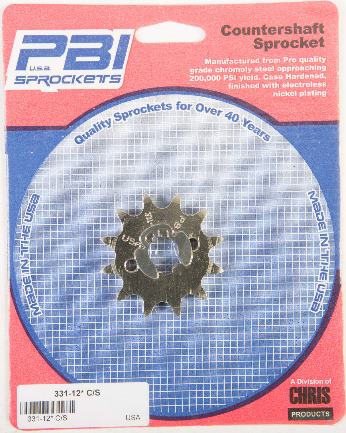 PBIFront Cs Sprocket Steel 12t-428 Hon331-12