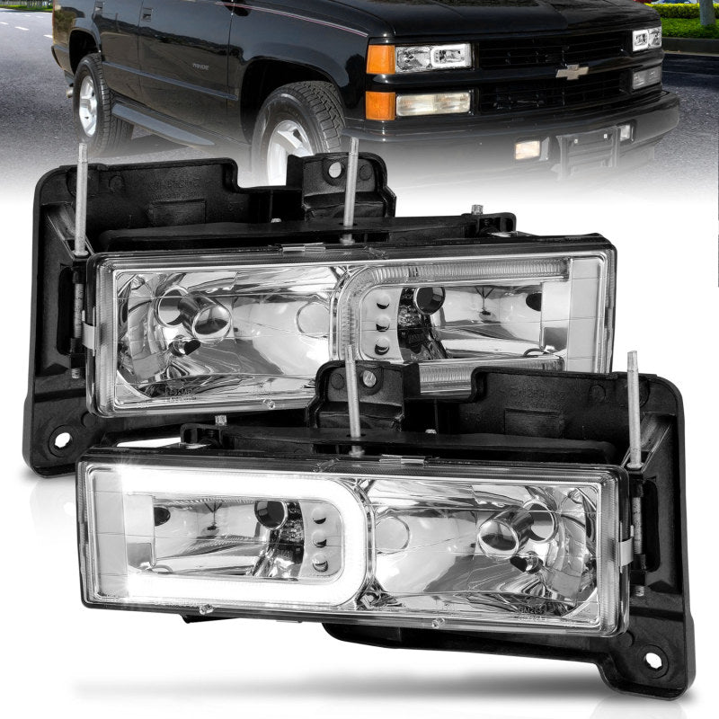 ANZO 1999-2000 Cadillac Escalade Crystal Headlights 111499