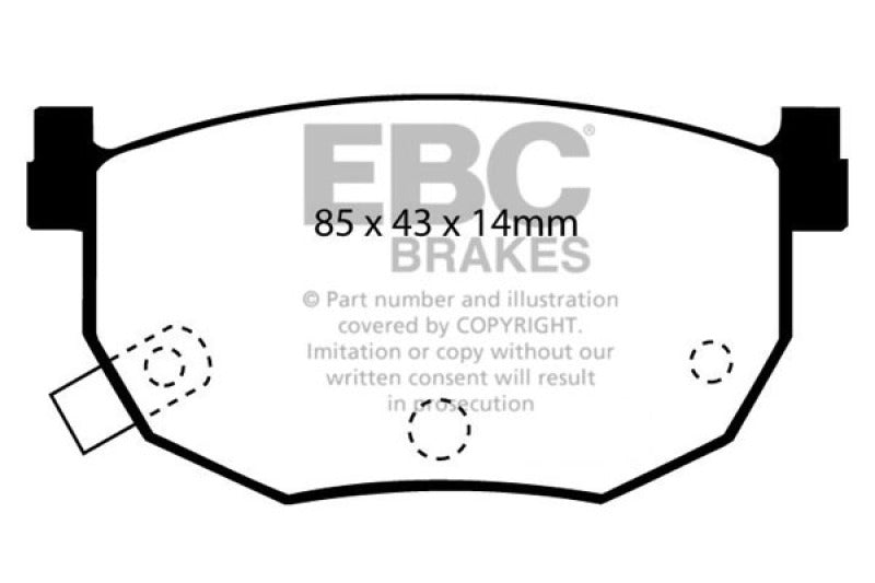 EBC 99-01 Hyundai Elantra 2.0 Greenstuff Rear Brake Pads DP2528