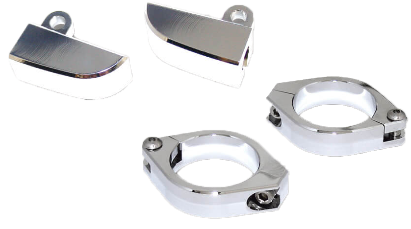 HIGHSIDER Turn Signal Holder Set M8 38-41mm Chrome 220-216405