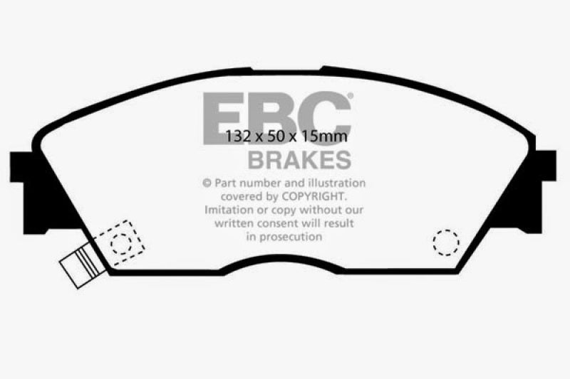 EBC 90-92 Honda Civic CRX 1.6 Si Yellowstuff Front Brake Pads DP4706R