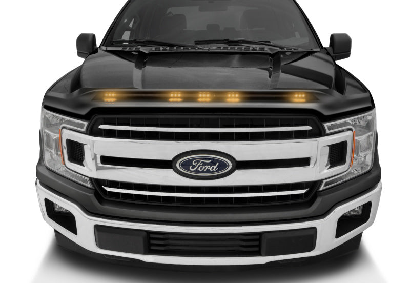 AVS 2016-2018 Ford F-150 Aeroskin LightShield Color Hood Protector, Shadow Black 753096-G1