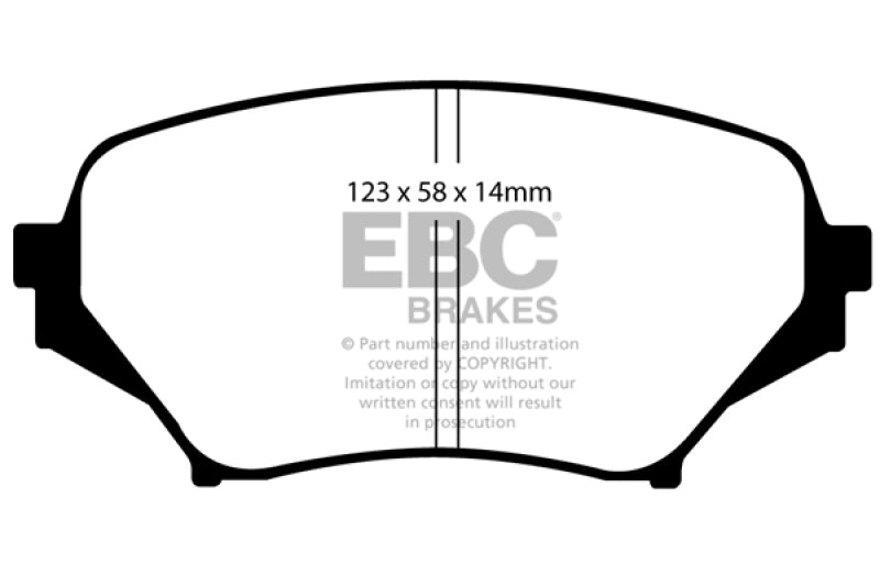 EBC 06-15 Mazda Miata MX5 2.0 Yellowstuff Front Brake Pads DP41774R