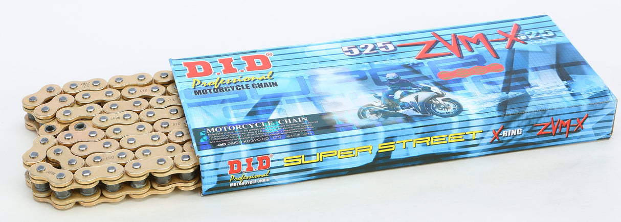 D.I.D Super Street 525zvmxg-110l X-Ring Chain Gold 525ZVMXG110Z