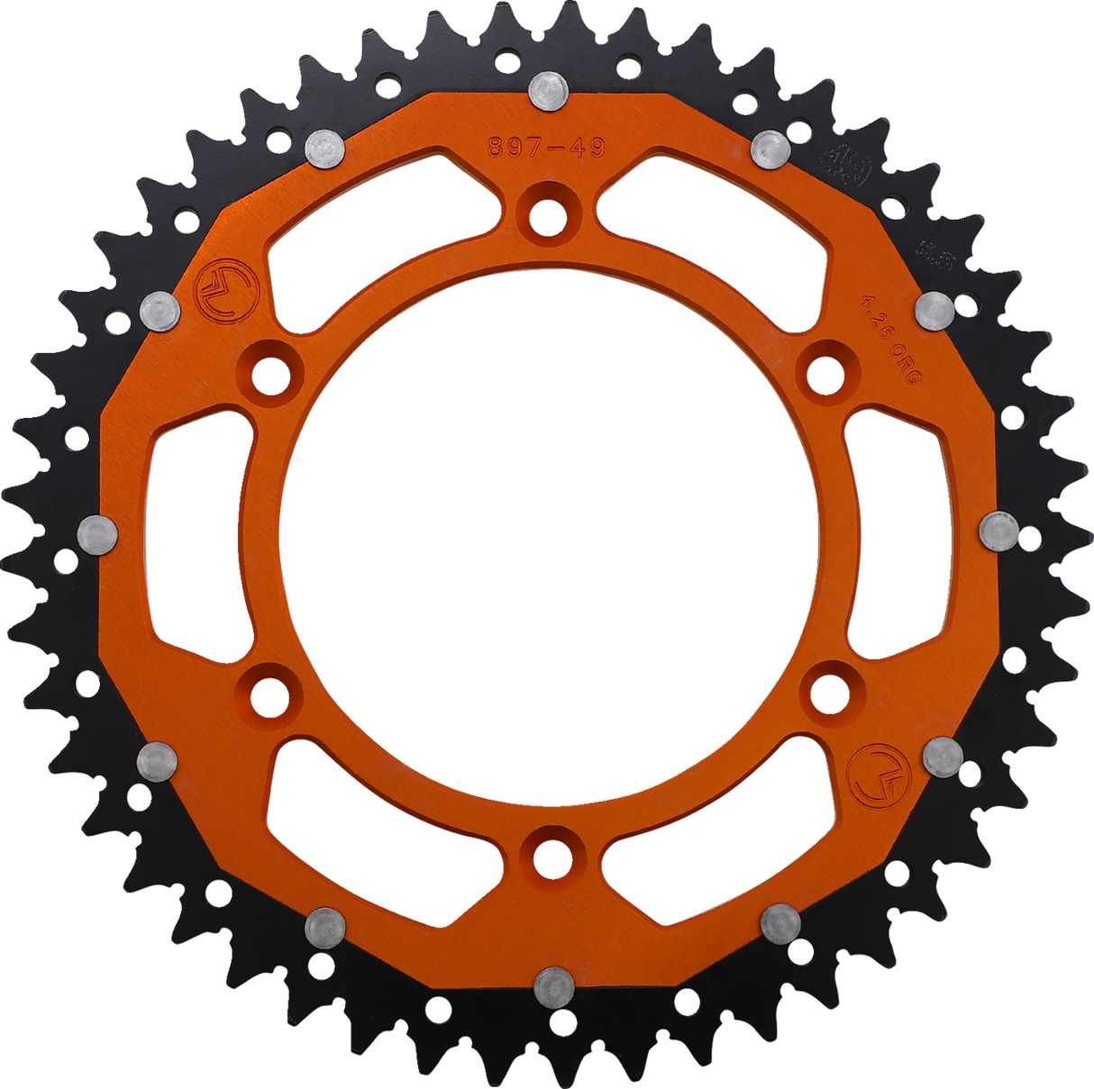 MOOSE RACING Dual Sprocket - Orange - 49 Tooth 1210-897-49-14X