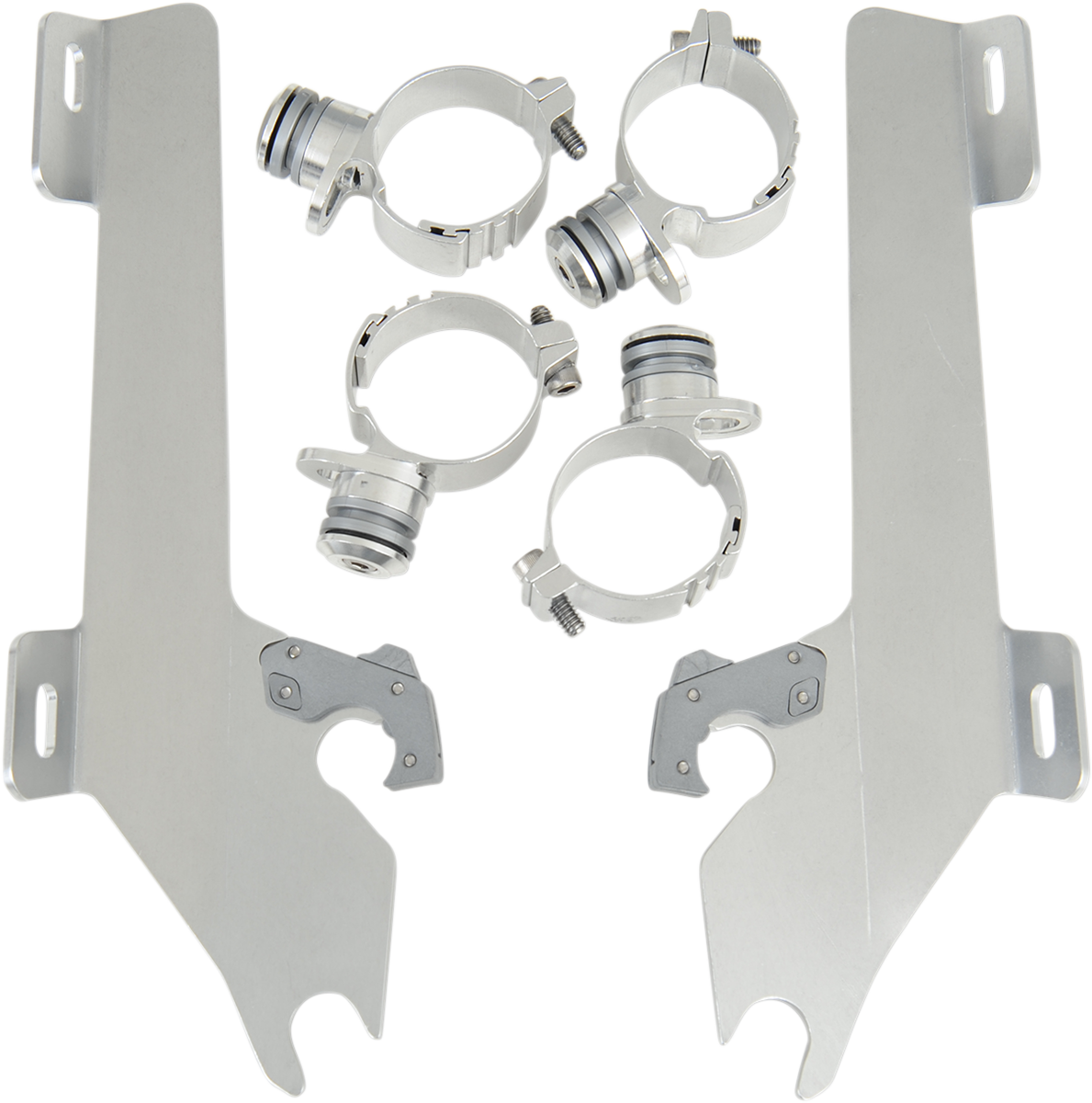 MEMPHIS SHADES Batwing Trigger Lock Mounting Kit - Raider - Polished MEK1953