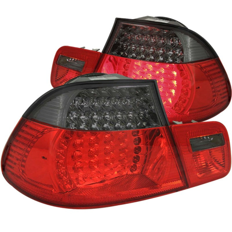 ANZO 1999-2001 BMW 3 Series E46 LED Taillights Red/Smoke 2pc 321127