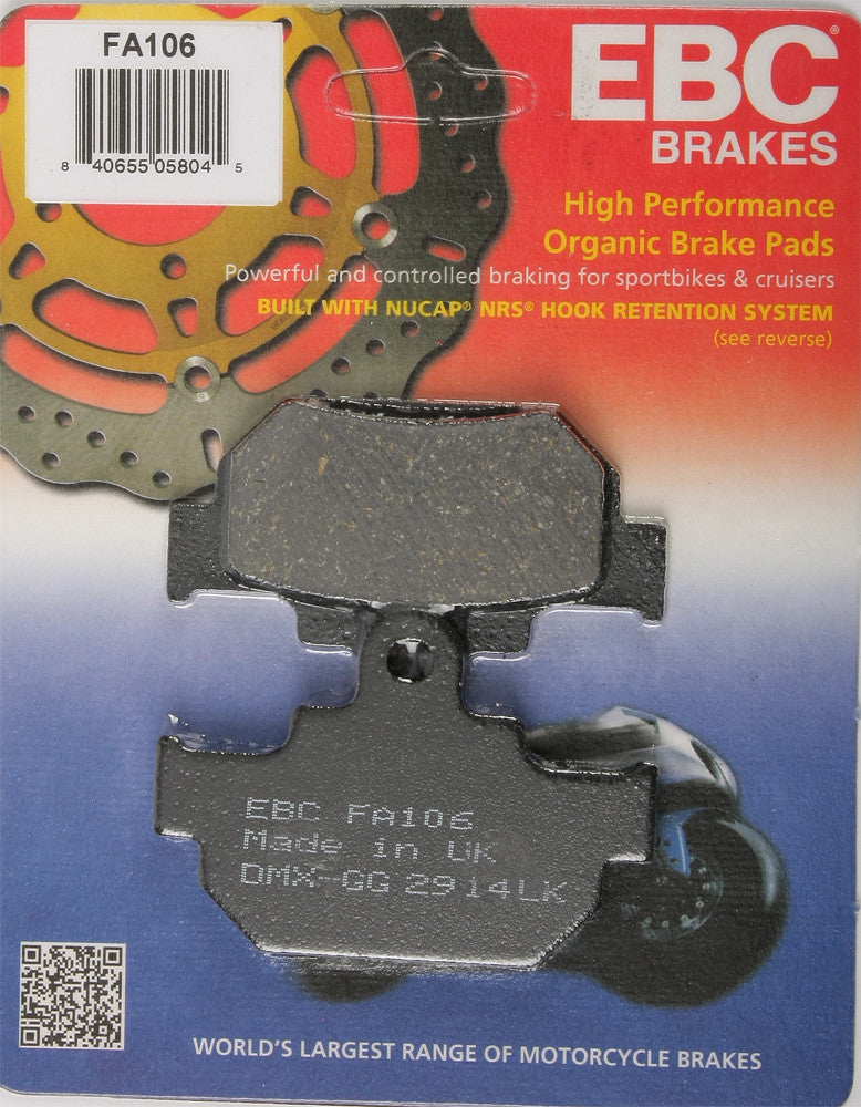 EBC Brake Pads Fa106 Organic FA106