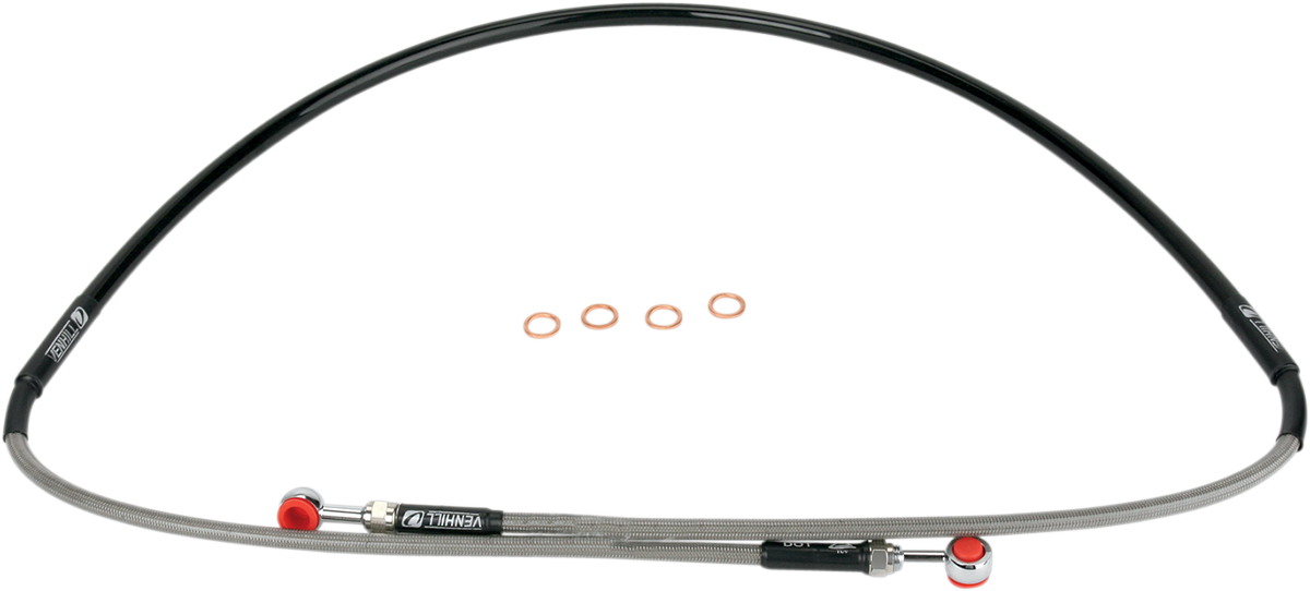 MOOSE RACING Brake Line - Front - Stainless Steel - YZ 80/85 Y01-1048