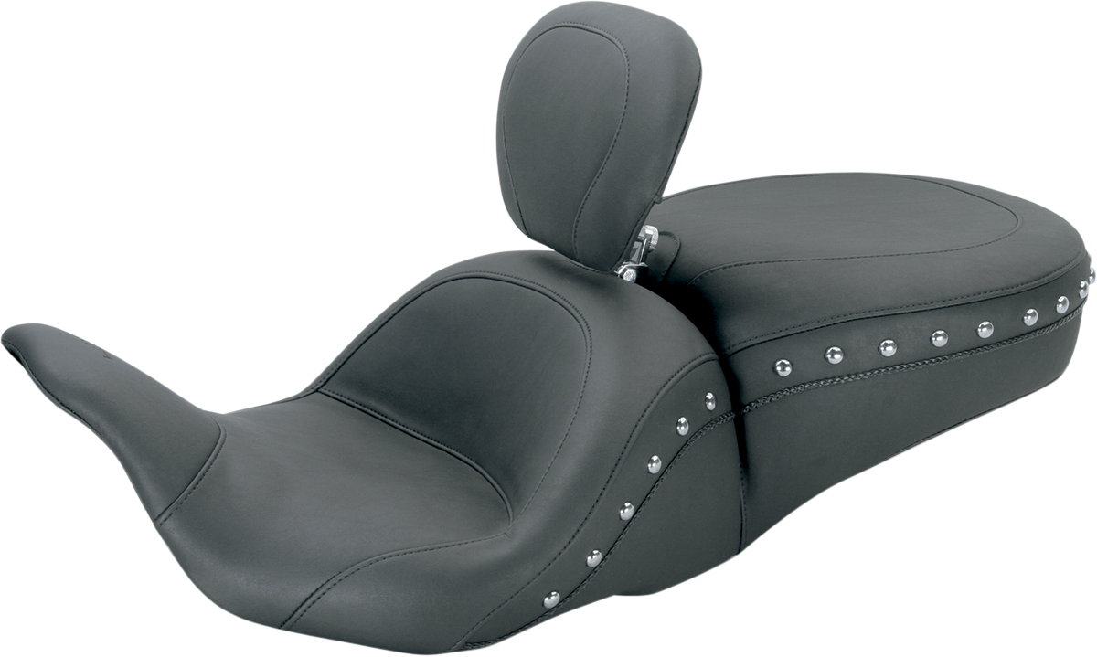 MUSTANG Lowdown Seat with Driver Backrest - Chrome Studded 79704