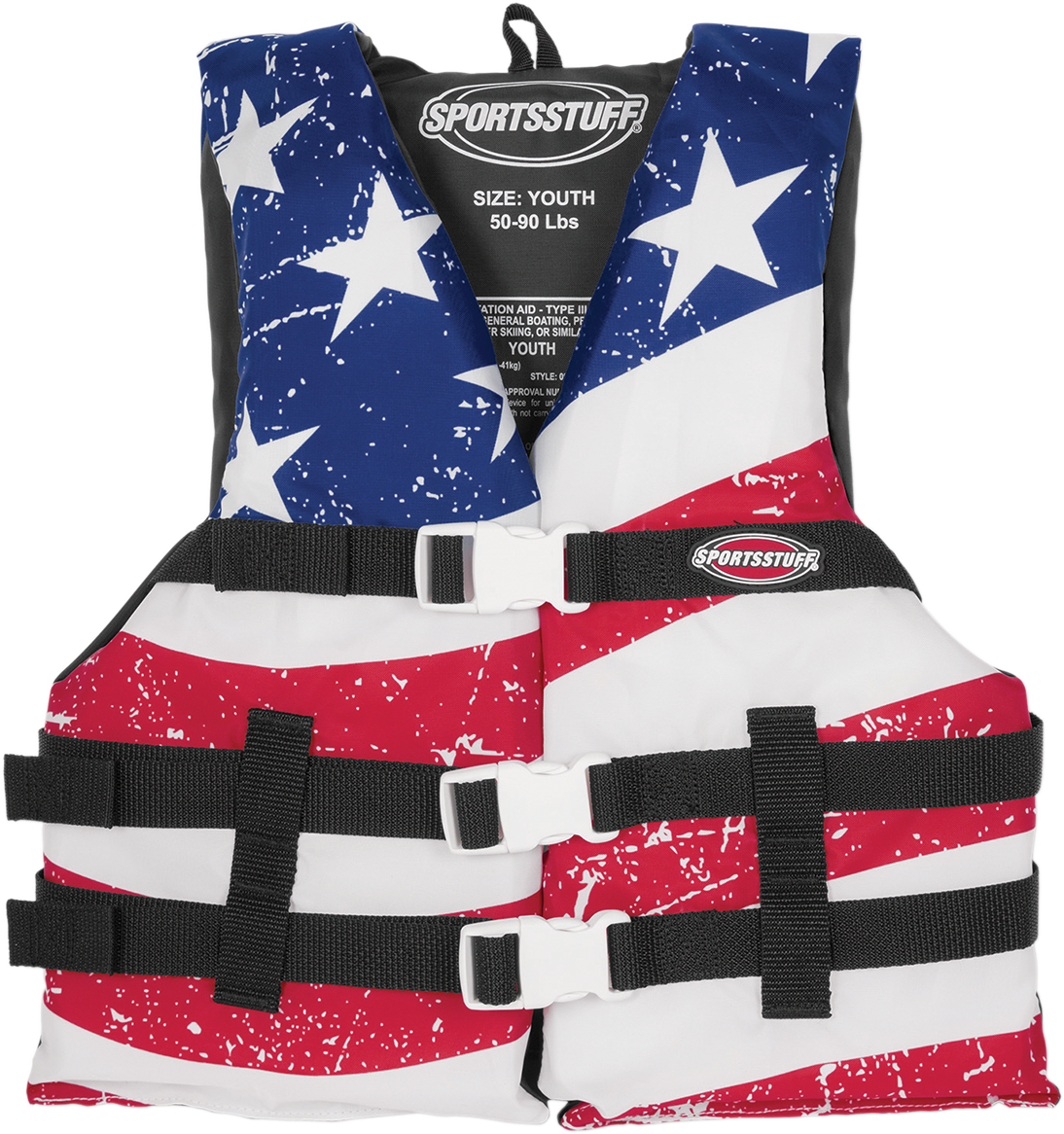 AIRHEAD SPORTS GROUP Youth Stars & Stripes PFD Vest - Red/White/Blue 30098-03-A-US