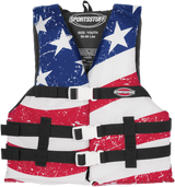 AIRHEAD SPORTS GROUP Youth Stars & Stripes PFD Vest - Red/White/Blue 30098-03-A-US