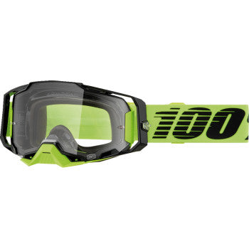 100% Armega Goggle - Neon Yellow - Clear 50004-00032