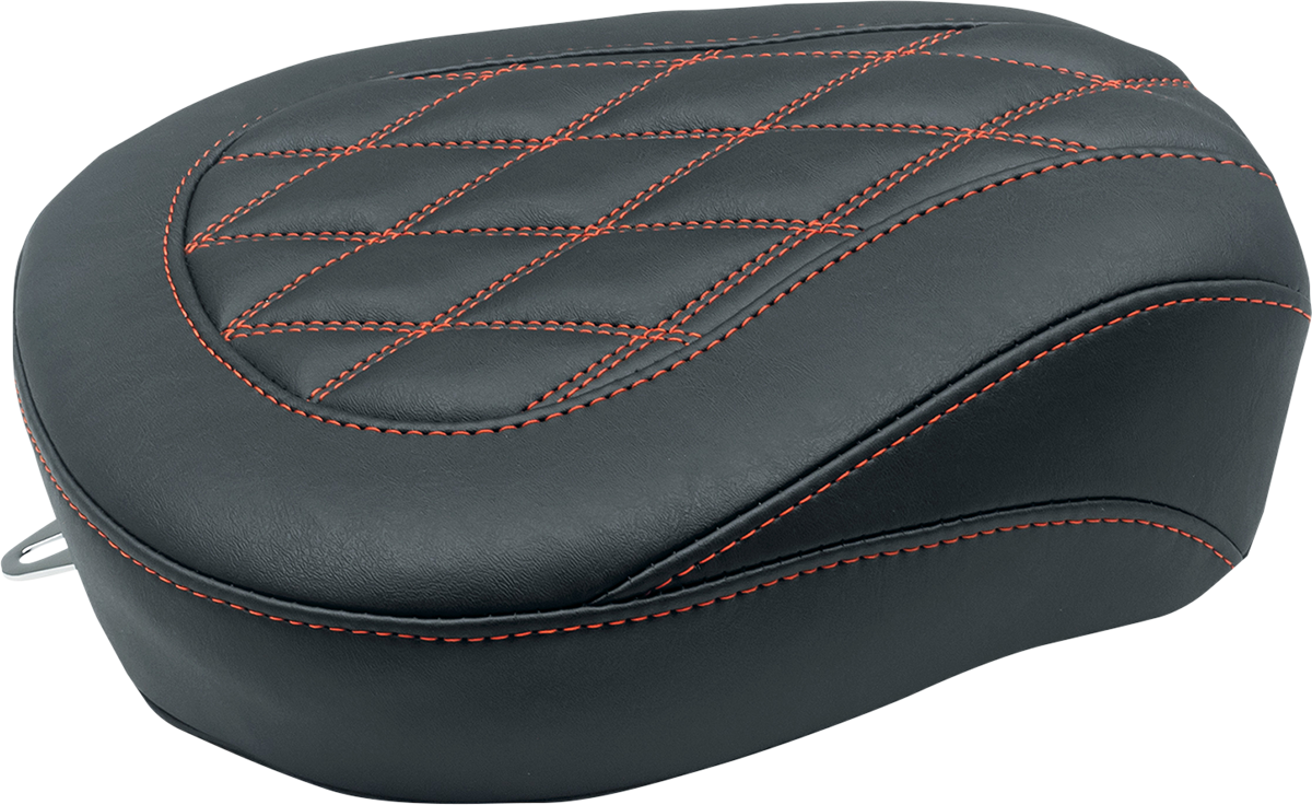 MUSTANG Wide Tripper Passenger Seat - Black w/ American Beauty Red Stitching 76648AB