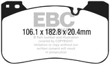 EBC 2018+ BMW M5 4.4TT (F90) Redstuff Front Brake Pads DP32331C