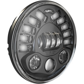 J.W. SPEAKER Adaptive 2 LED Headlight - 7" Pedestal Mount - Black 0555071