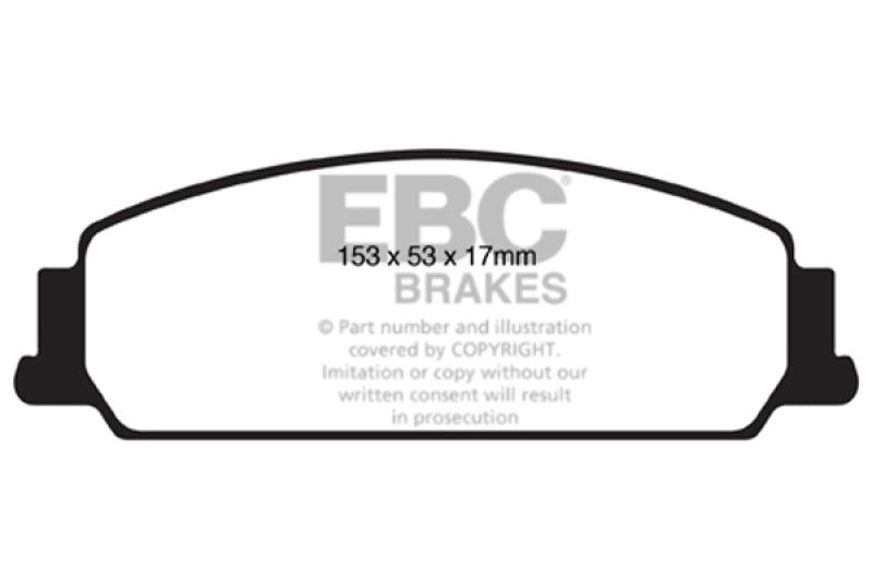 EBC 08-10 Pontiac G8 3.6 Redstuff Front Brake Pads DP31833C