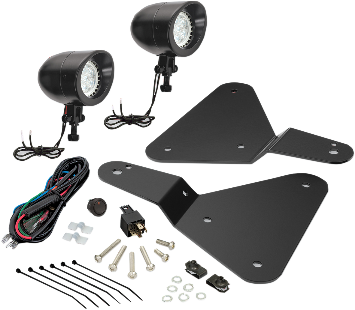 SHOW CHROME Driving Lights - Black Satin - Spyder F3 41-301LBK