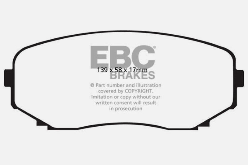 EBC 11-14 Ford Edge 2.0 Turbo Extra Duty Front Brake Pads