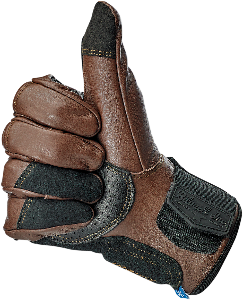 BILTWELL Belden Gloves - Chocolate/Black - Large 1505-0201-304