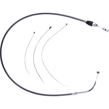 DRAG SPECIALTIES Quick Connect Clutch Cable - Upper - Black/Chrome 0652-3182