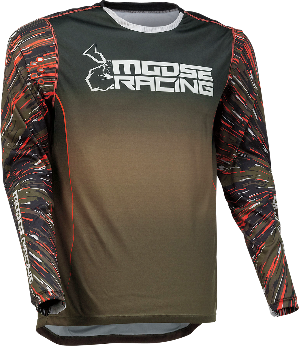 MOOSE RACING Agroid Jersey - Olive/Orange - Medium 2910-6983