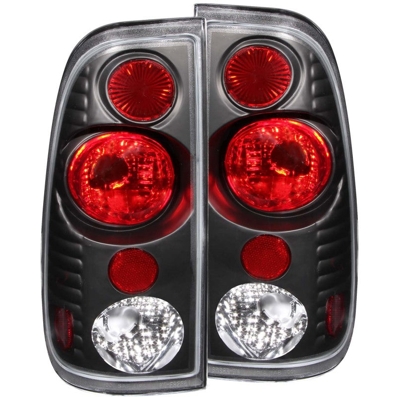 ANZO 1997-2003 Ford F-150 Taillights Black G2 211065