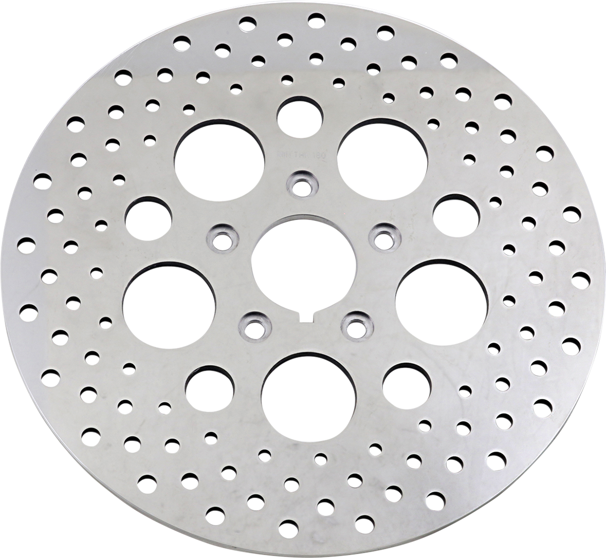 DRAG SPECIALTIES Drilled Brake Rotor - Front - 11.5" - Harley-Davidson 060176ASP-BC648