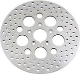 DRAG SPECIALTIES Drilled Brake Rotor - Front - 11.5" - Harley-Davidson 060176ASP-BC648