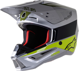 ALPINESTARS SM5 Helmet - Bond - Silver/Yellow/Green - Medium 8303522-1956-MD