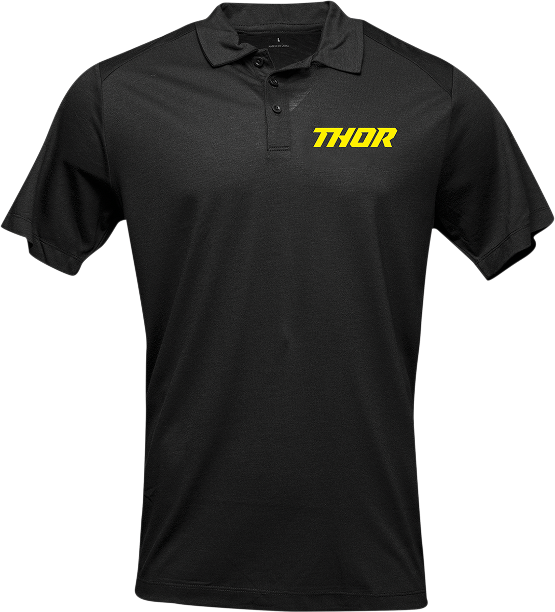 THOR Loud Polo Shirt - Black - Large 3040-2620