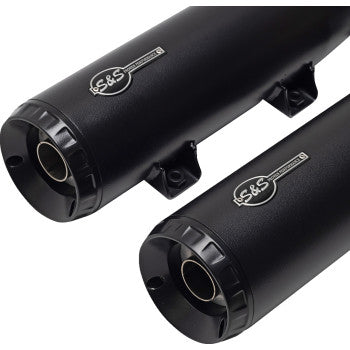 S&S CYCLE Grand National Slip-On Mufflers - Black - Race Only 4110-266-R