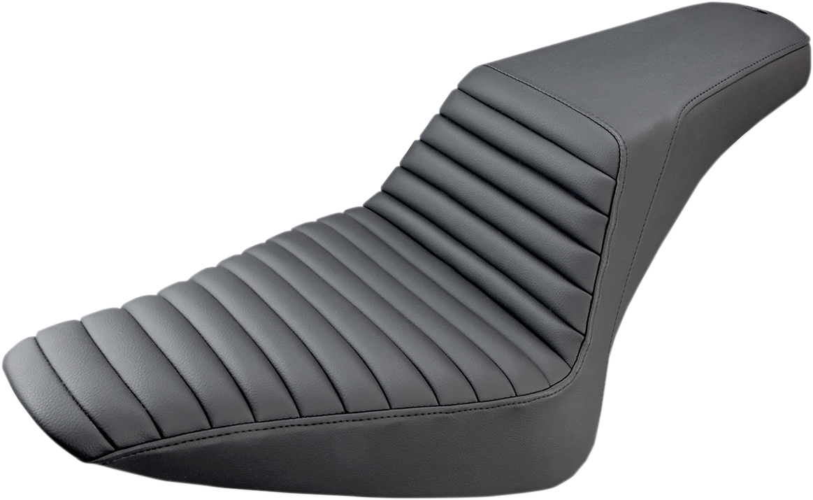 SADDLEMEN Step-Up Seat - Front Tuck-n-Roll - Black - FLS 812-26-171