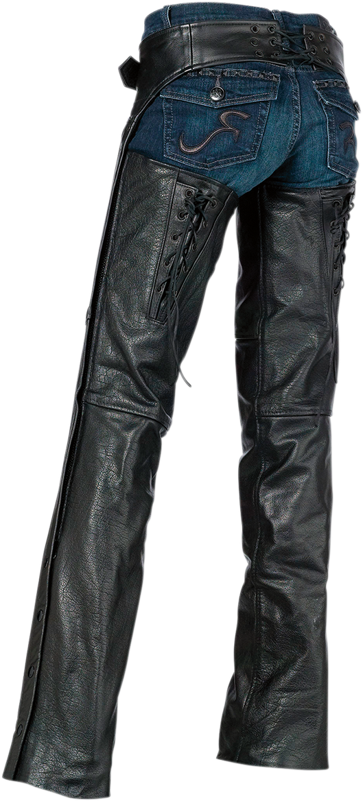 Z1R Women's Sabot Chaps - Black - Large 2815-0098