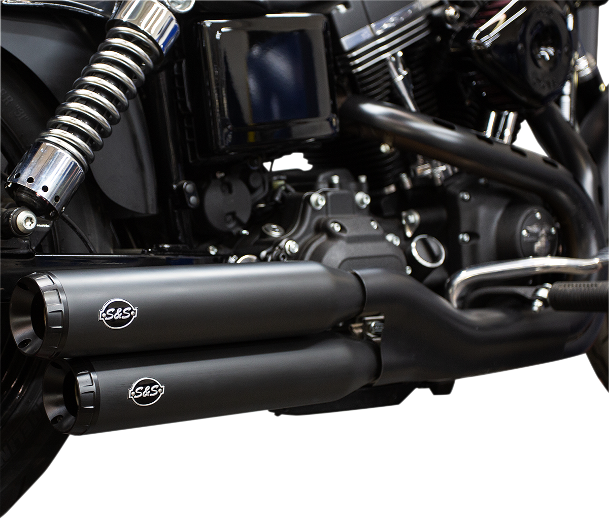 S&S CYCLE Grand National Mufflers - Ceramic Black 550-0725