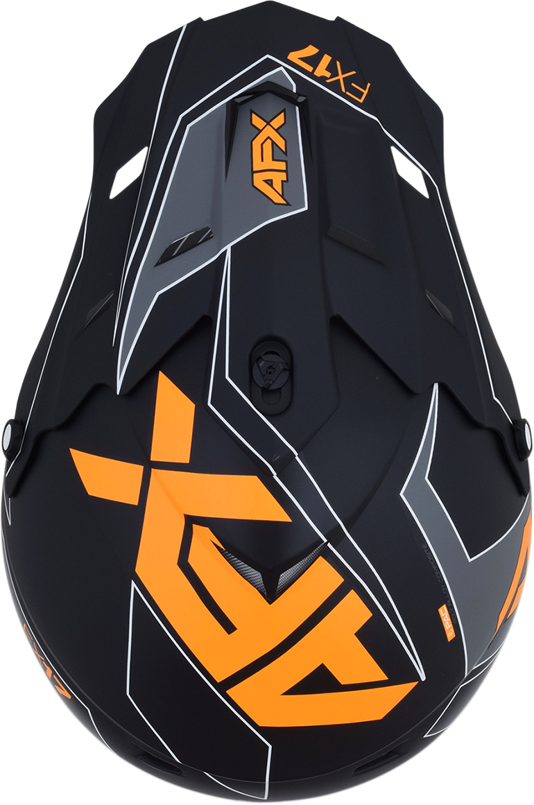 AFX FX-17 Helmet - Aced - Matte Black/Orange - 2XL 0110-6508