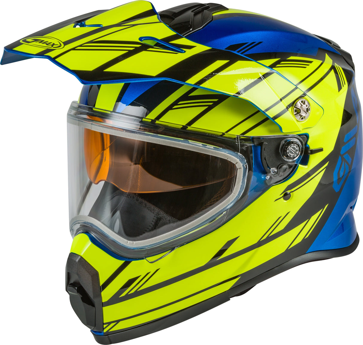 GMAX Youth At-21y Epic Snow Helmet Blue/Hi-Vis/Black Ym G2211041