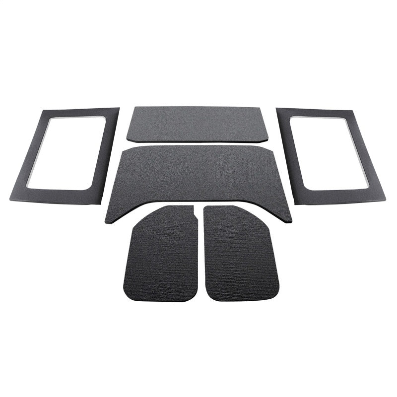 DEI 11-18 Jeep Wrangler JK 4-Door Boom Mat Complete Headliner Kit - 6 Piece - Black